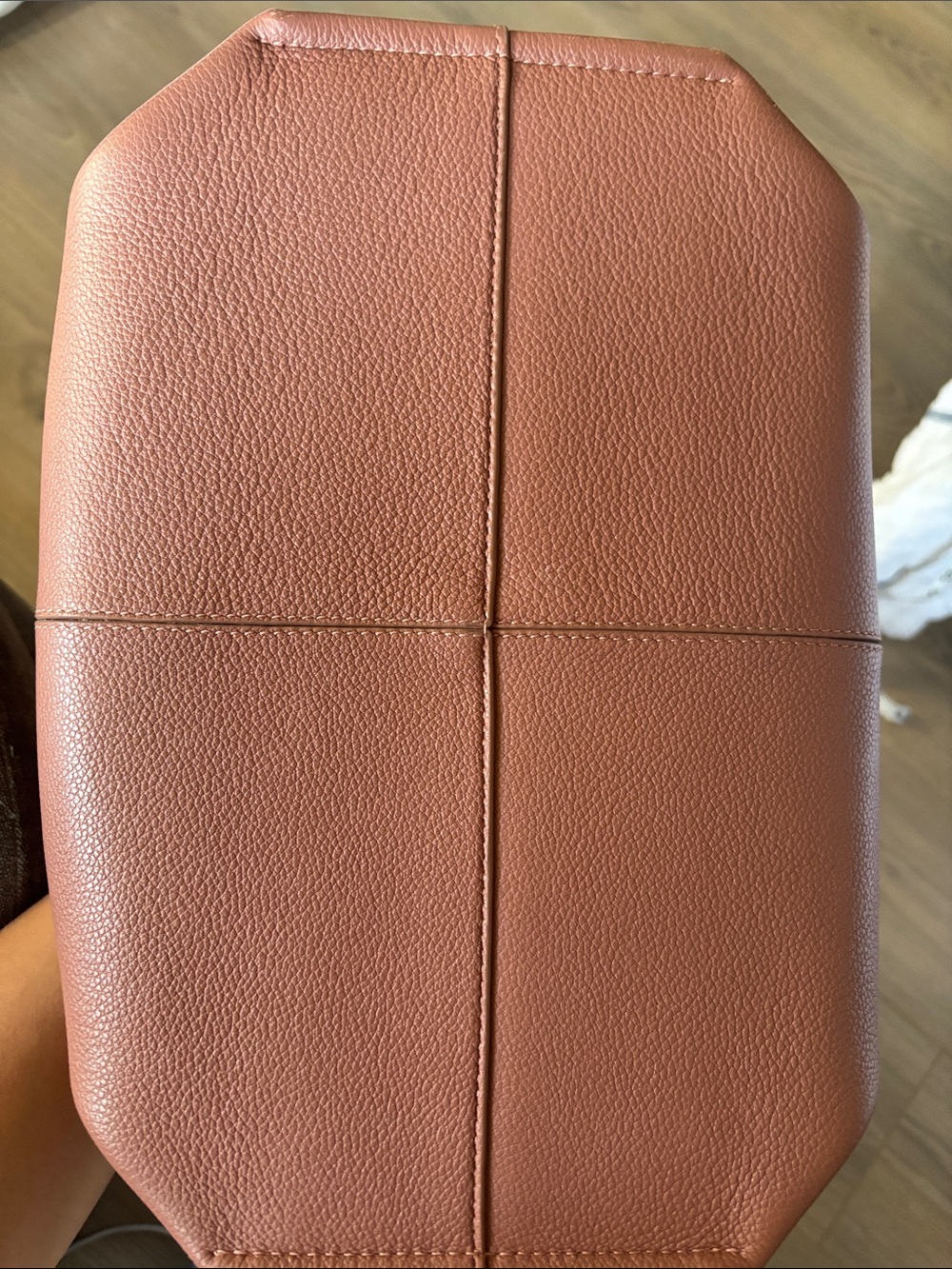 Polène Pink Pebbled Leather Shoulder Bag - Picture 7 of 11